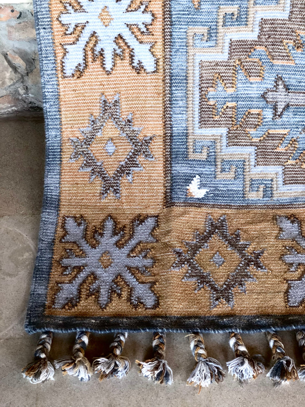 Indian Yellow Tribal Rug 150x240cm